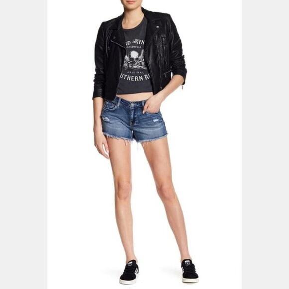 BLANK NYC Denim Frayed Cutoff Astor Shorts‎ 31 new!!! - Picture 2 of 14